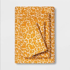 Opalhouse Golden Yellow Leopard Print Sheet Set